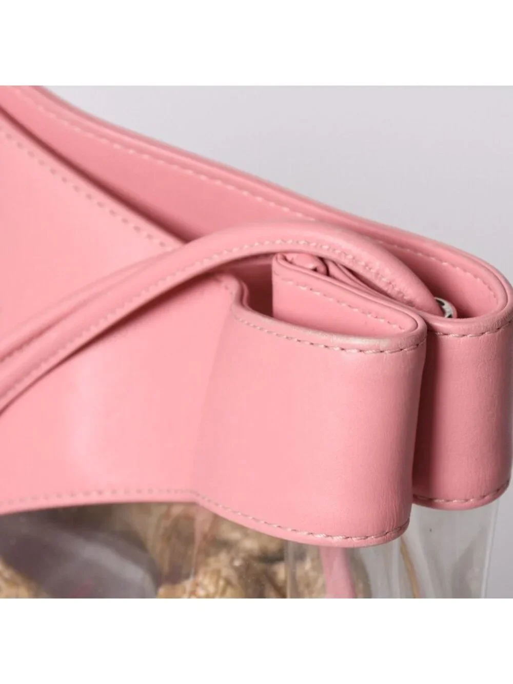 Chanel 31 Large Shopping Bag CC Logo Straw Leather Vinyl Pink